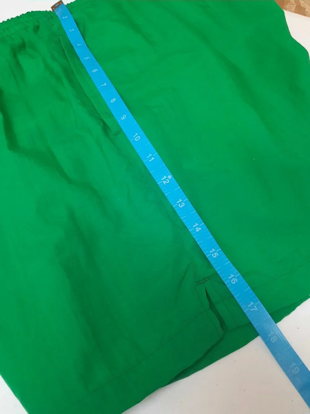 Vintage Ocean East Swim Trunks Men 2XL 44 46 Green Crinkle Nylon Mesh Liner NWT - Picture 8 of 9